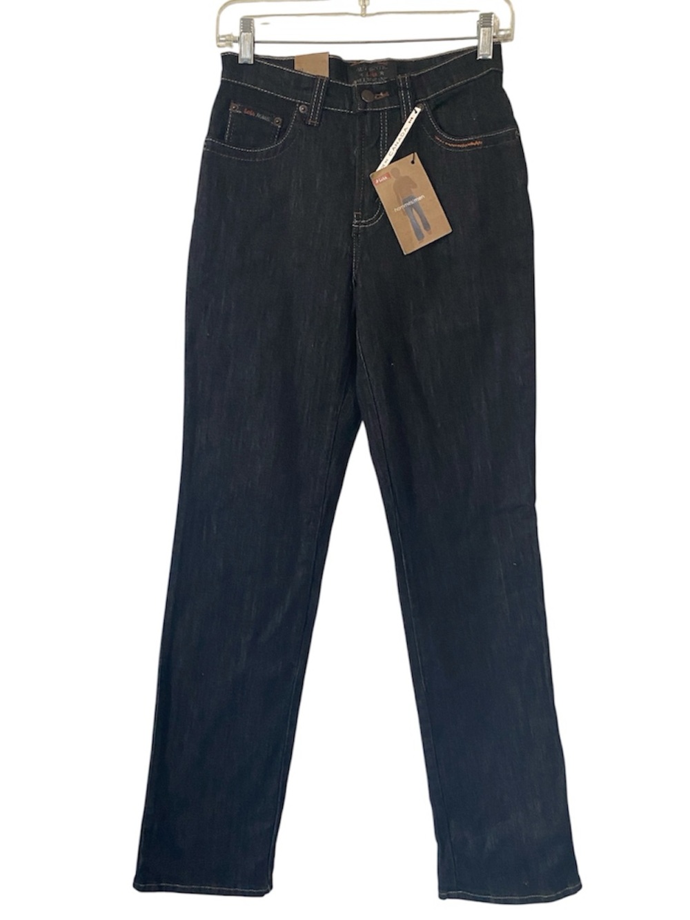 NWT Vintage Lois Jeans 'Julie 1150' black Wash long straight leg size 26 long